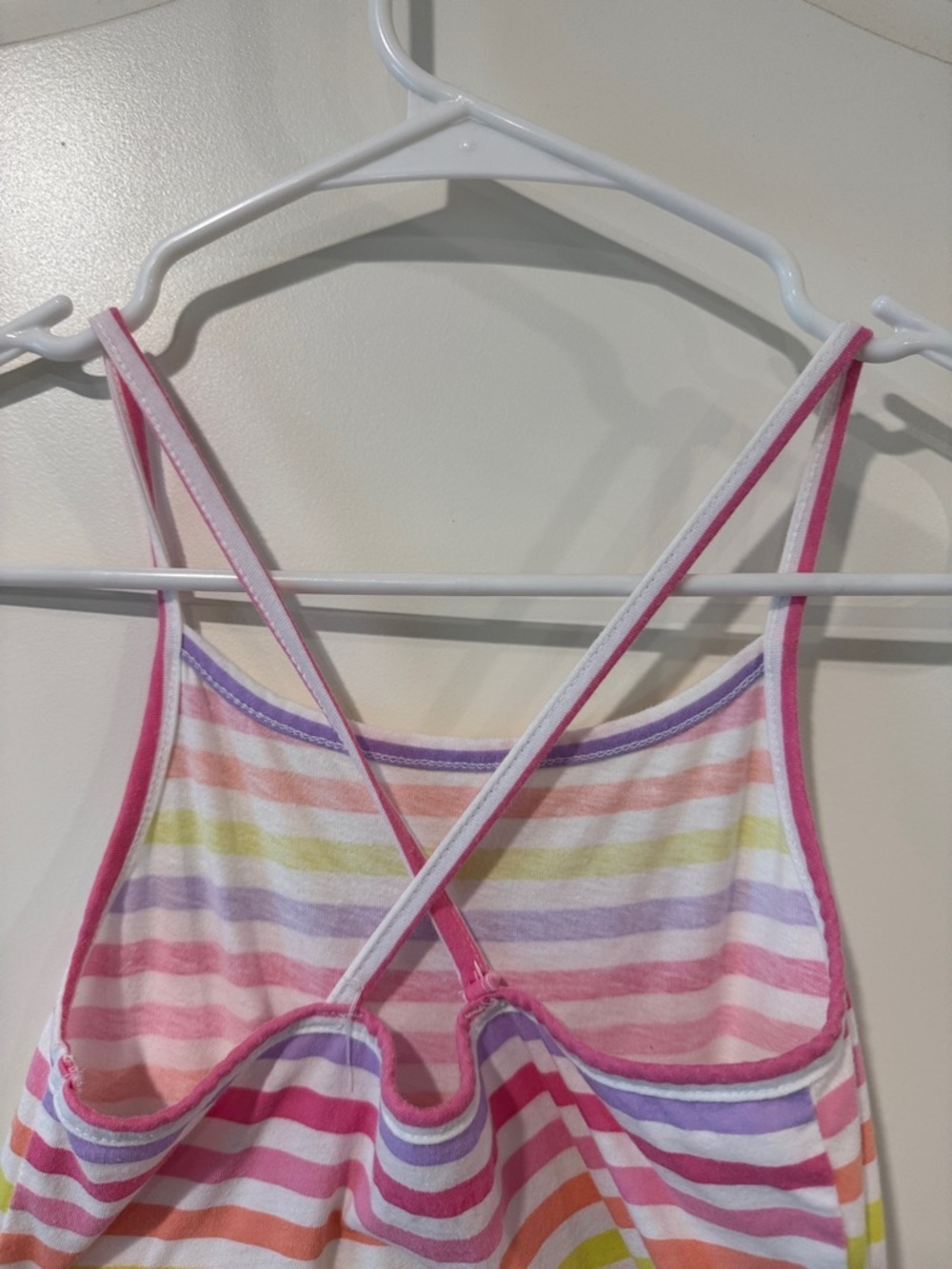 Place Rainbow Striped Tiered Sundress in Pink, Yellow, Purple & White / AA58 - Picture 4 of 4